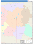 Palo Alto County Wall Map Color Cast Style